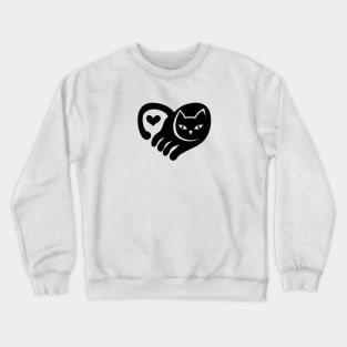 BLACK CAT HEART Crewneck Sweatshirt